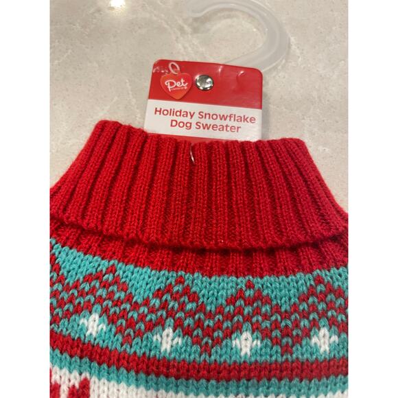 Pet Central puppy dog sweater XS knitted Lot 2 gingerbread snowflakes New w/ tag - Picture 5 of 7